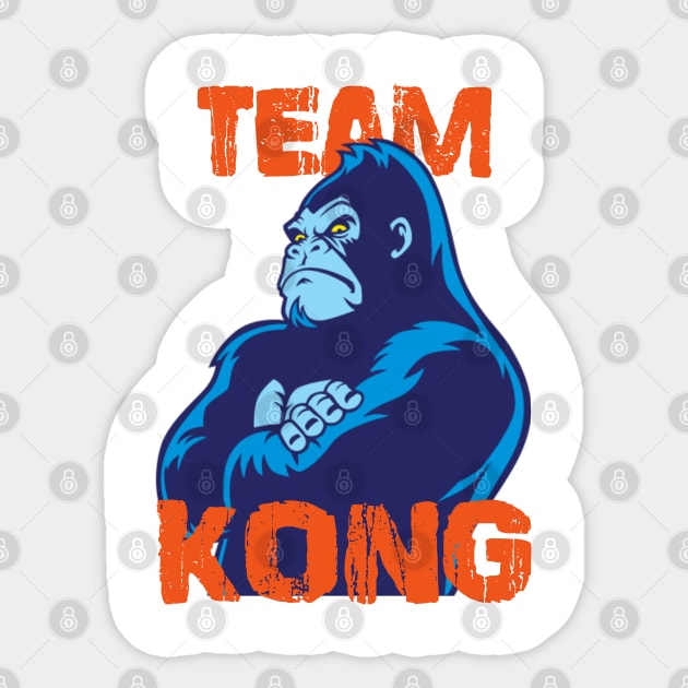 Godzilla vs Kong - Official Team Kong Neon Sticker by Pannolinno